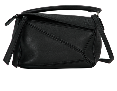 Mini Puzzle Bag, £1,100, Handbags, Black, Leather, Front view